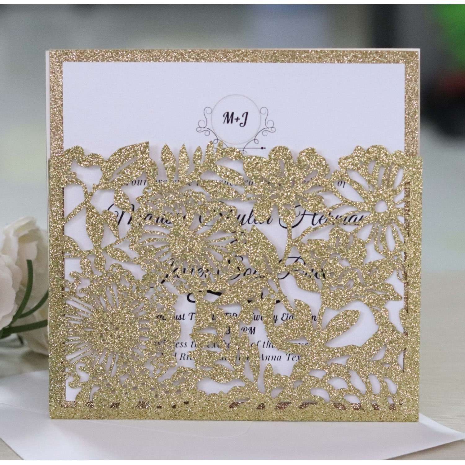 Slap- up Pocket Invitation  Business Invitations Laser Greeting Card